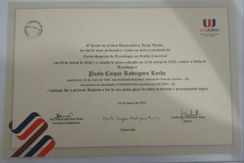 Comprar diploma UNIJORGE 1 Comprar diploma UNIJORGE